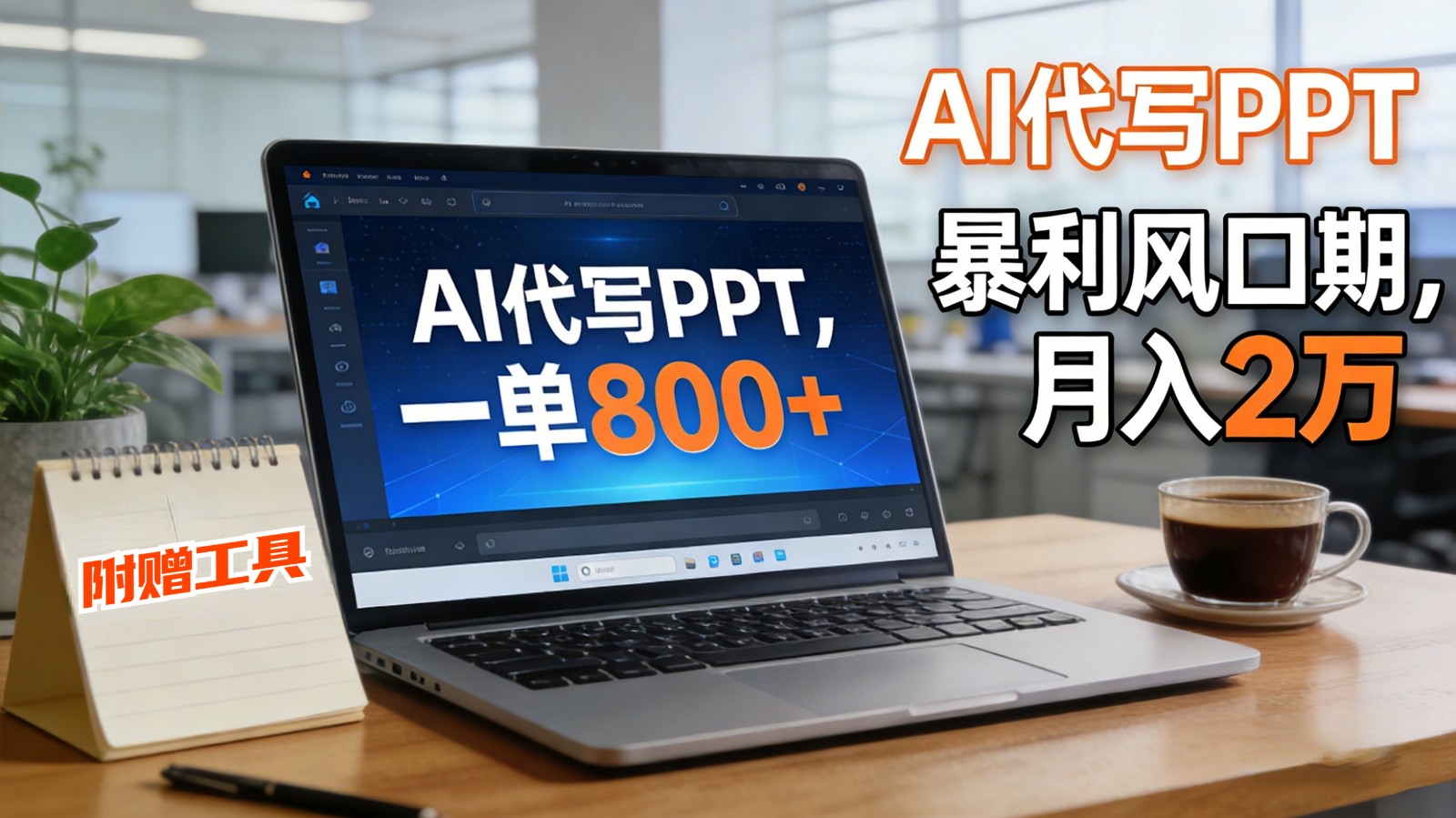 AI 代写做 PPT！一单狂赚 800+，风口期月入 2 万（工具 + 提示词直接送）-知创网