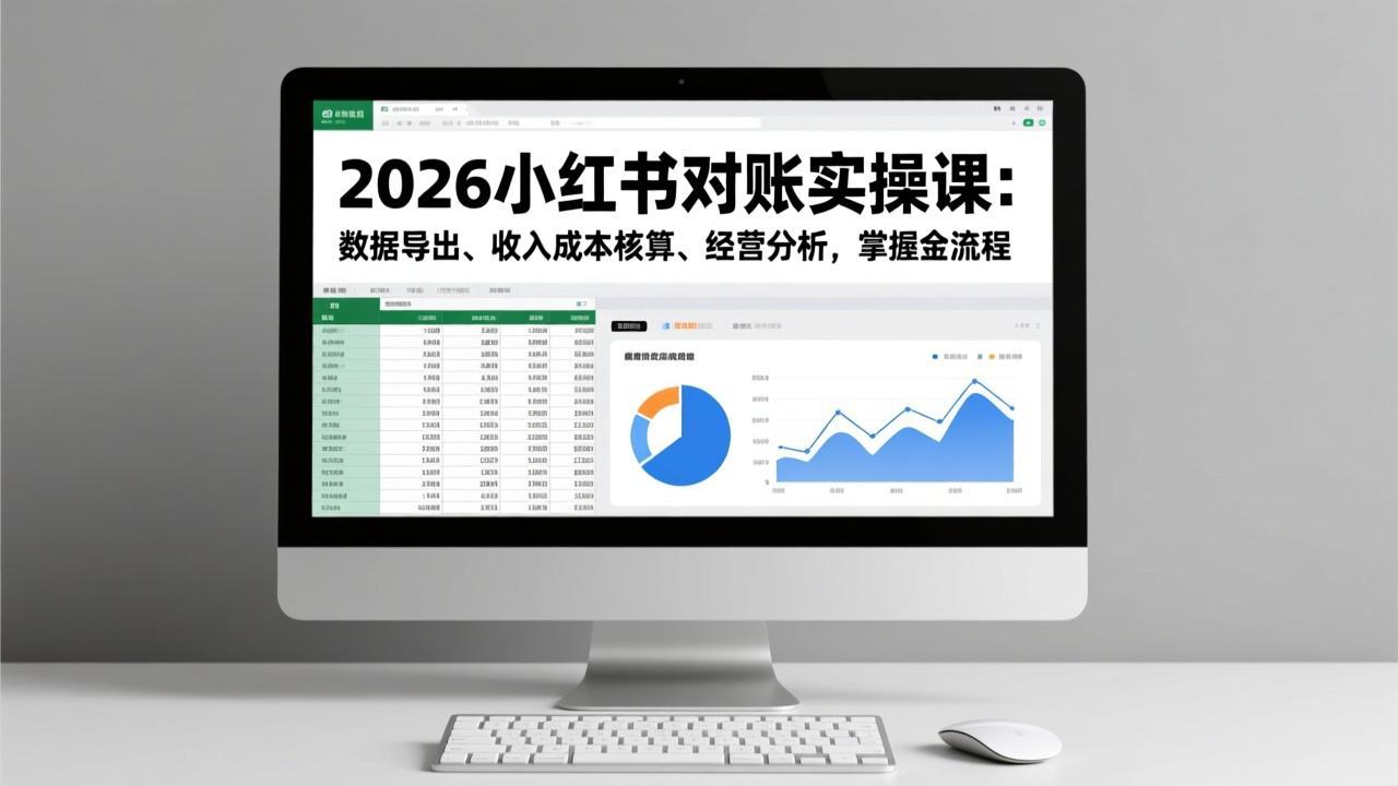 (17071期)2026小红书对账实操课:数据导出、收入成本核算、经营分析,掌握全流程-知创网