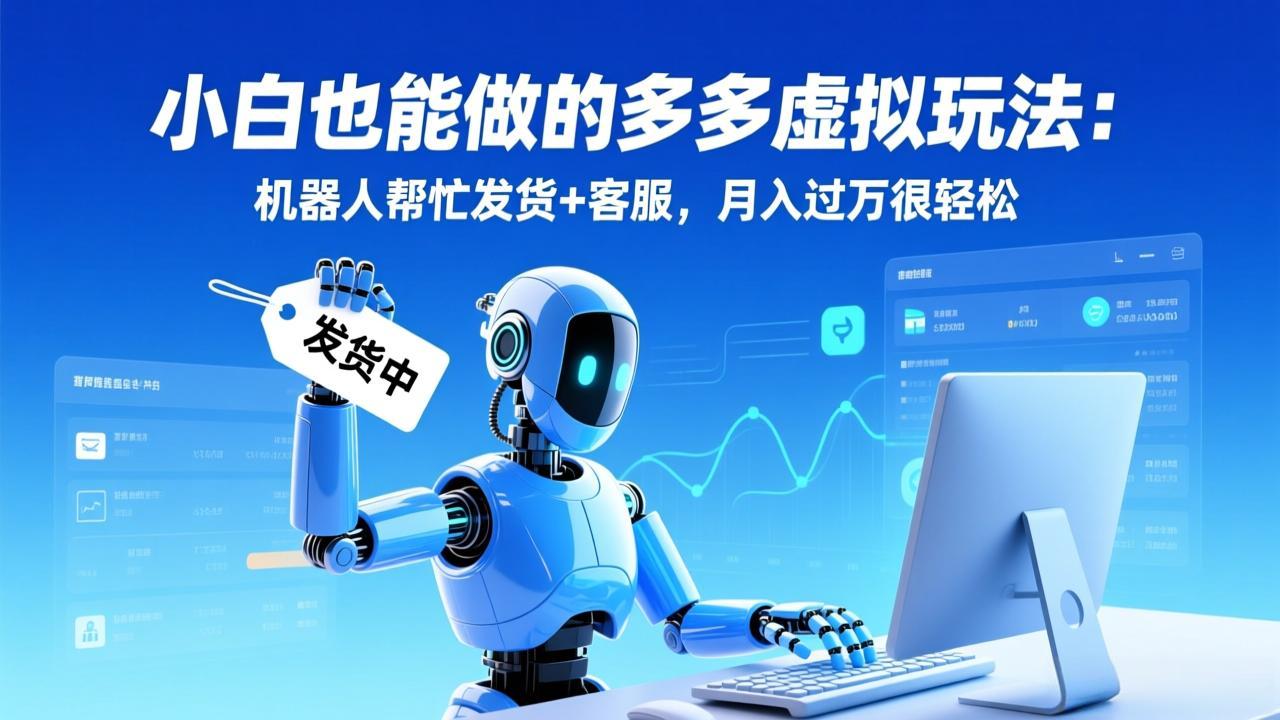 （17230期）小白也能做的多多虚拟玩法：机器人帮忙发货+客服，月入过万很轻松-知创网