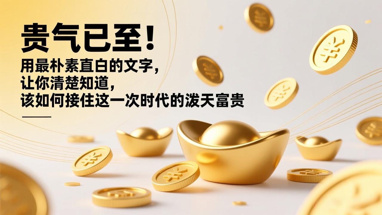 （17049期）付费文章：贵气已至！用最朴素直白的文字，让你清楚知道，该如何接住这一次时代的泼天富贵-知创网