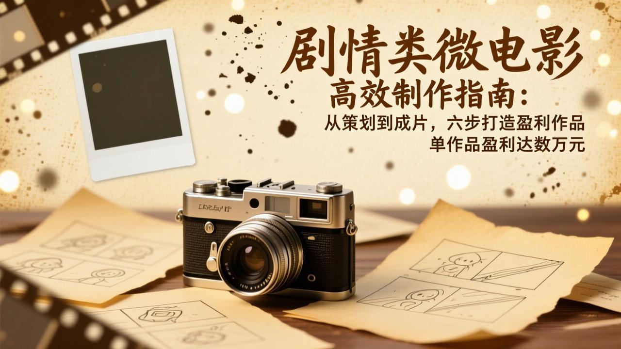 （17086期）剧情类微电影高效制作指南：从策划到成片，六步打造盈利作品，单作品盈利达数万元-知创网