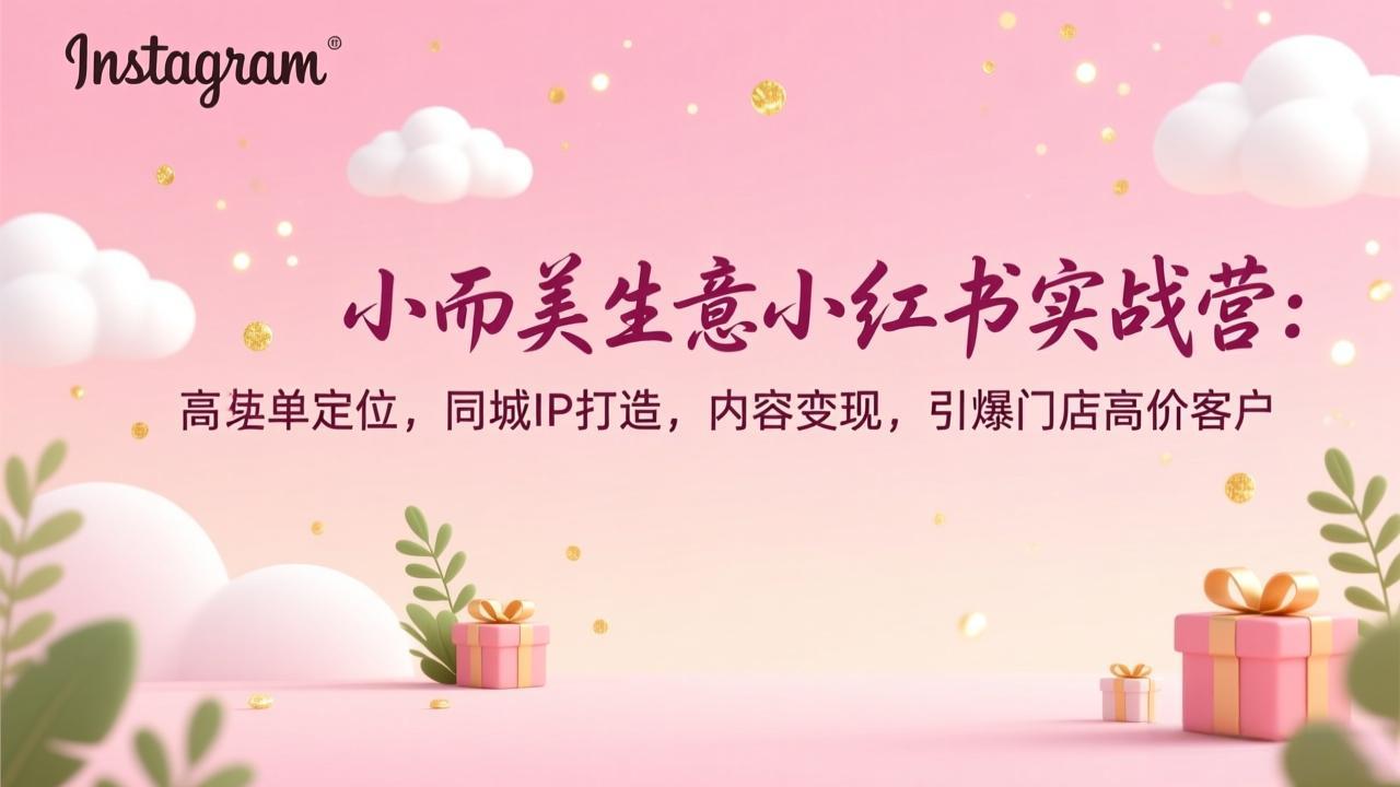 （17113期）小而美生意小红书实战营：高客单定位，同城IP打造，内容变现，引爆门店高价客户-知创网