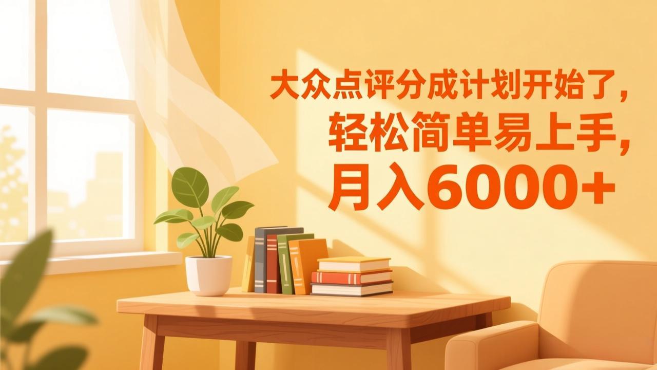 （17056期）大众点评分成计划开始了，轻松简单易上手，月入6000+-知创网