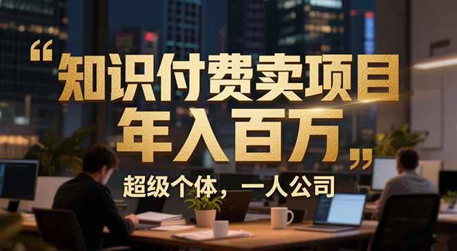 （17134期）从0到年入百万：超级个体实战心得公开，个人IP×精准引流×成交系统全拆解-知创网
