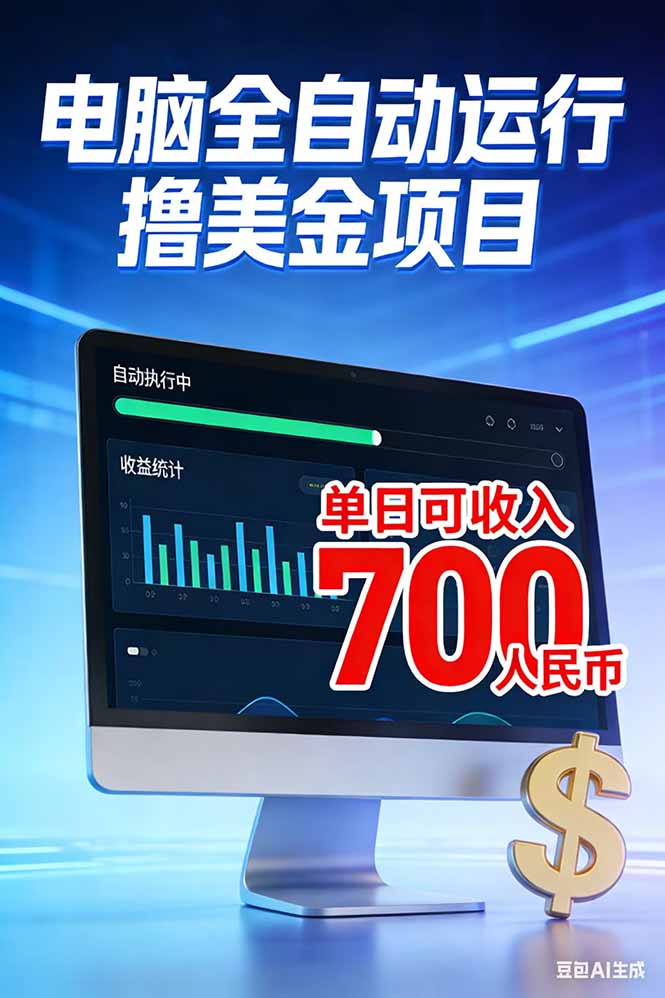 （17169期）2026年电脑全自动赚美金项目，单电脑日收益700+-知创网