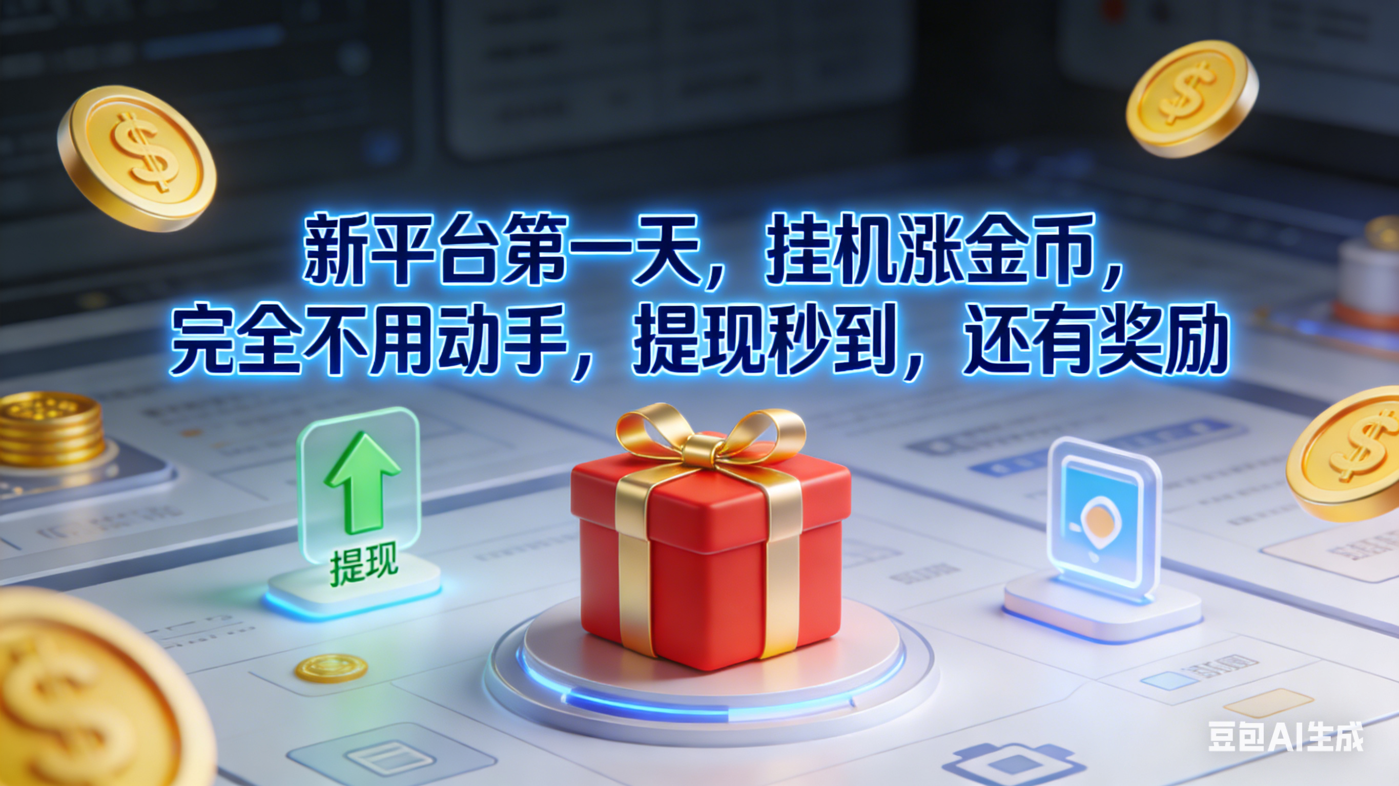 新平台第一天，挂机涨金币，完全不用动手，提现秒到，还有奖励-知创网