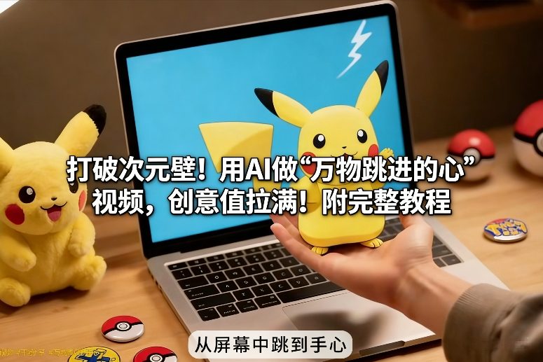 打破次元壁！用AI做【万物跳进手心】视频，创意值拉满！附完整教程-知创网