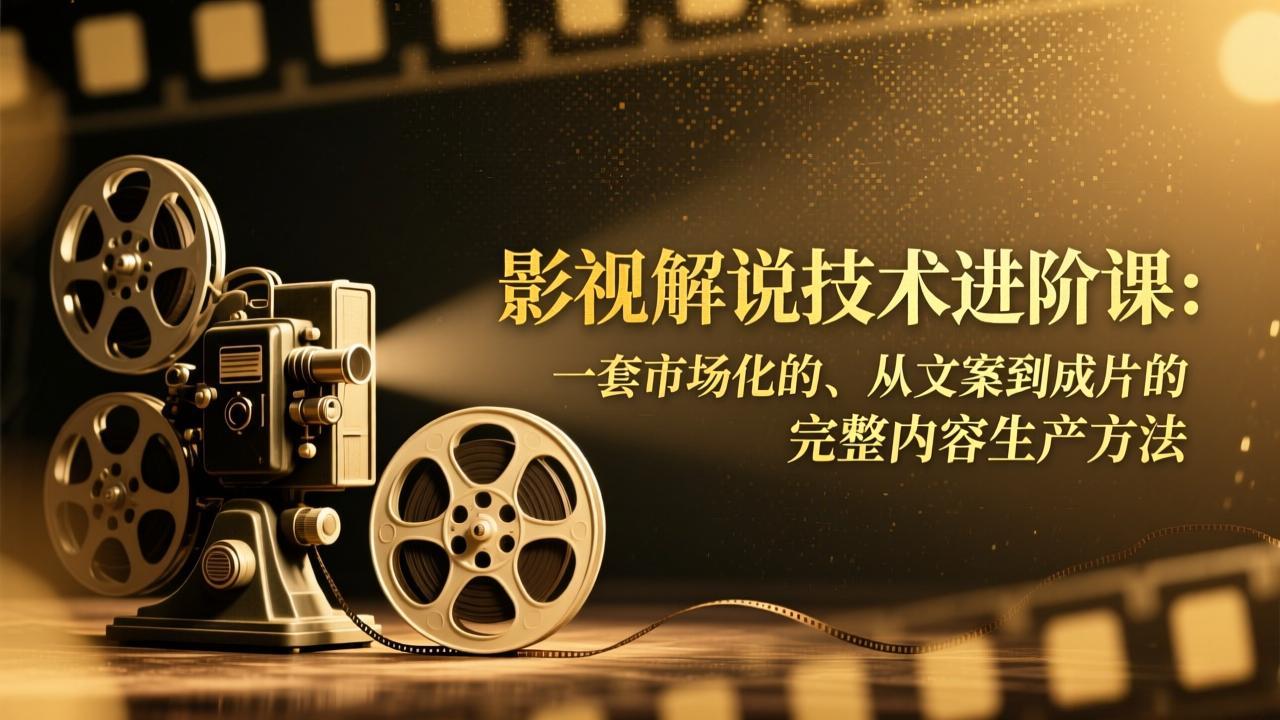 （17185期）影视解说技术进阶课：一套市场化的、从文案到成片的完整内容生产方法-知创网