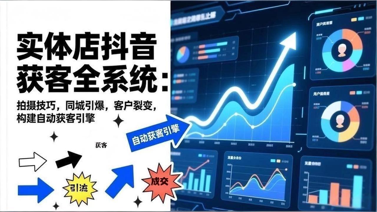 （17090期）2026实体店抖音获客全系统：拍摄技巧，同城引爆，客户裂变，构建自动获客引擎-知创网