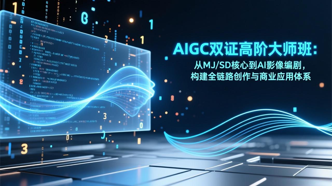 （17198期）AIGC双证高阶大师班：从MJ/SD核心到AI影像编剧，构建全链路创作与商业应用体系-知创网