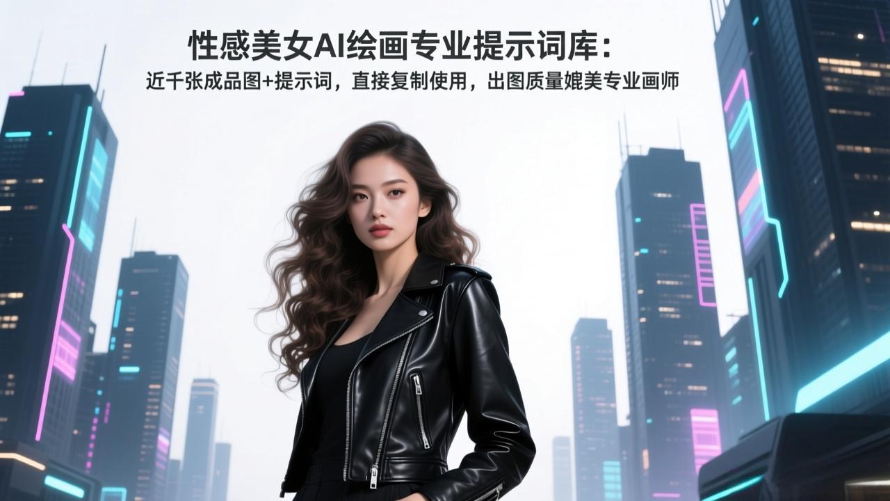 （17262期）性感美女AI绘画专业提示词库：近千张成品图+提示词，直接复制使用，出图质量媲美专业画师-知创网