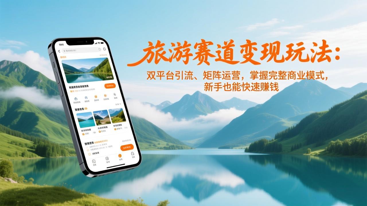 （17153期）旅游赛道变现玩法：双平台引流、矩阵运营，掌握完整商业模式，新手也能快速赚钱-知创网