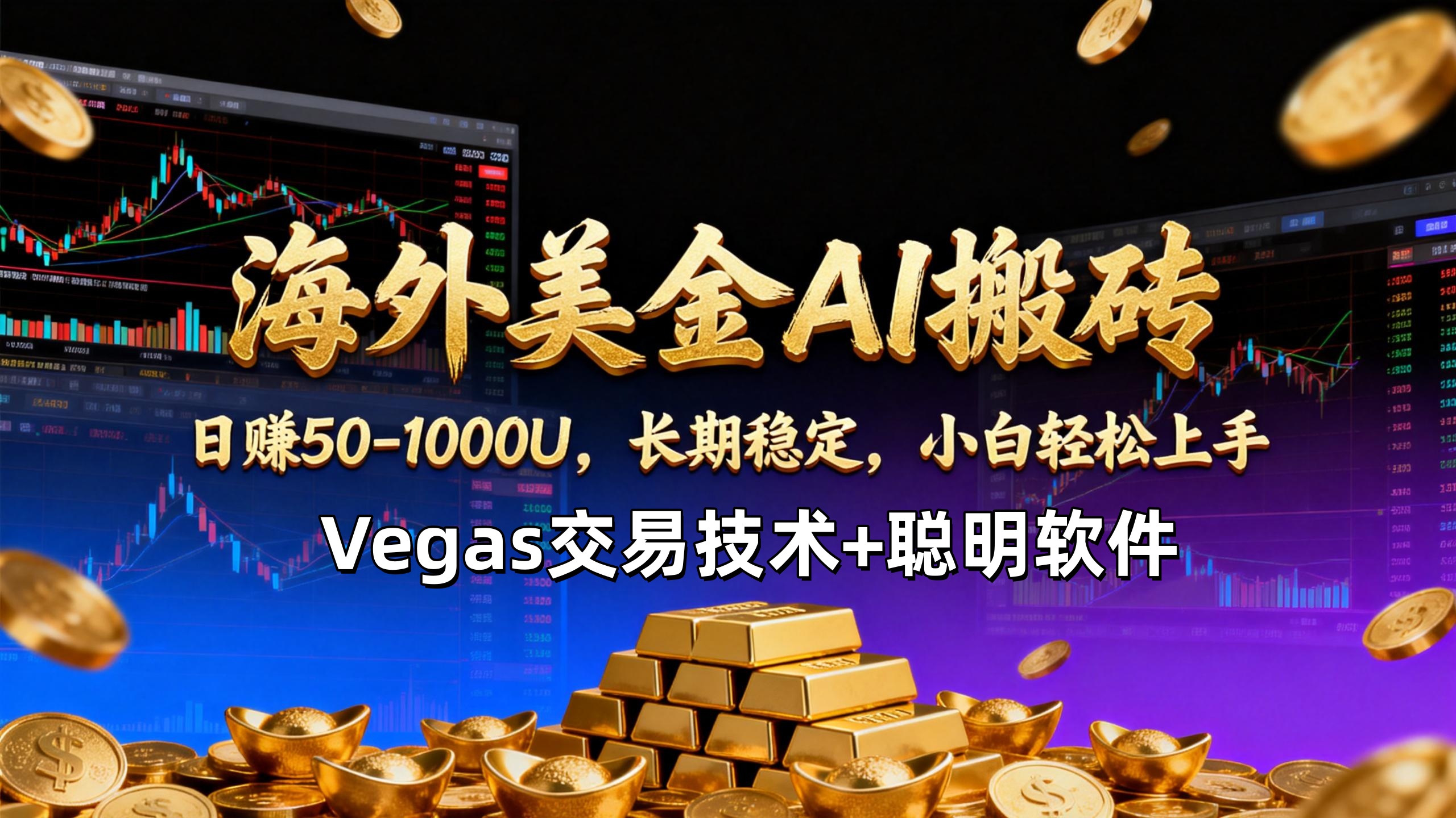 （17143期）【海外美金AI搬砖】Vegas交易技术+聪明软件，日赚50-1000U，长期稳定，小白轻松上手。-知创网