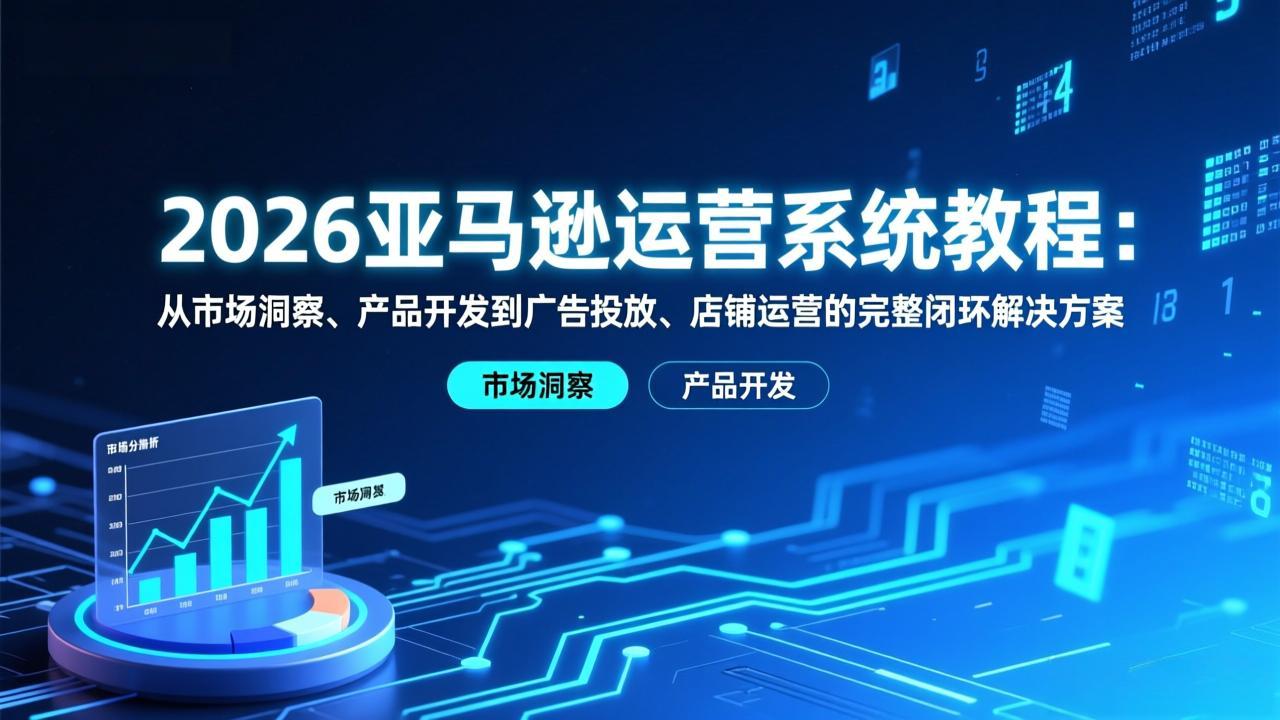 （17208期）2026亚马逊运营系统教程：从市场洞察、产品开发到广告投放、店铺运营的完整闭环解决方案-知创网