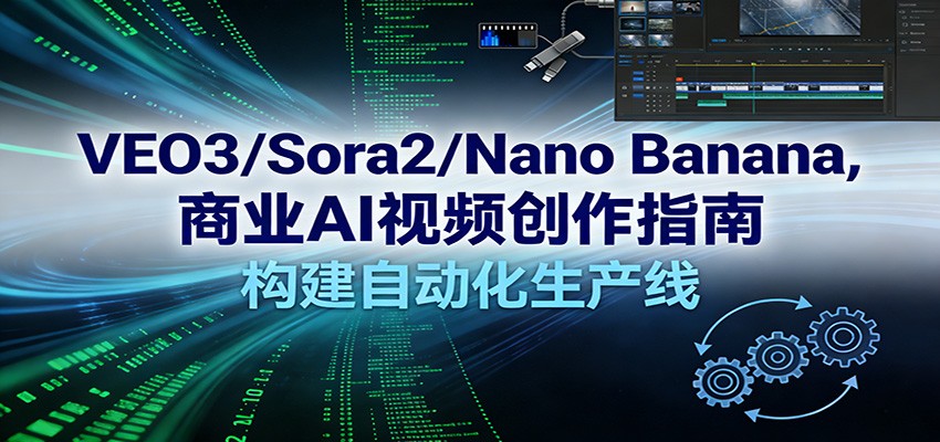 VEO3/Sora2/Nano Banana商业AI视频创作指南，构建自动化生产线-知创网