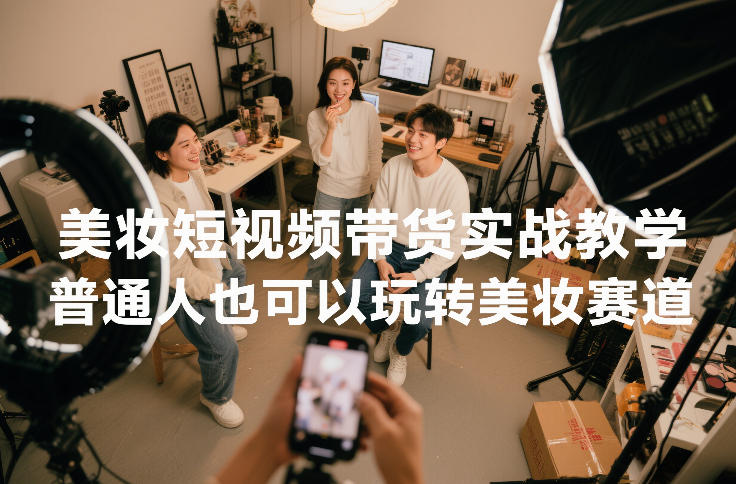 美妆短视频带货实战教学，普通人也可以玩转美妆赛道-知创网
