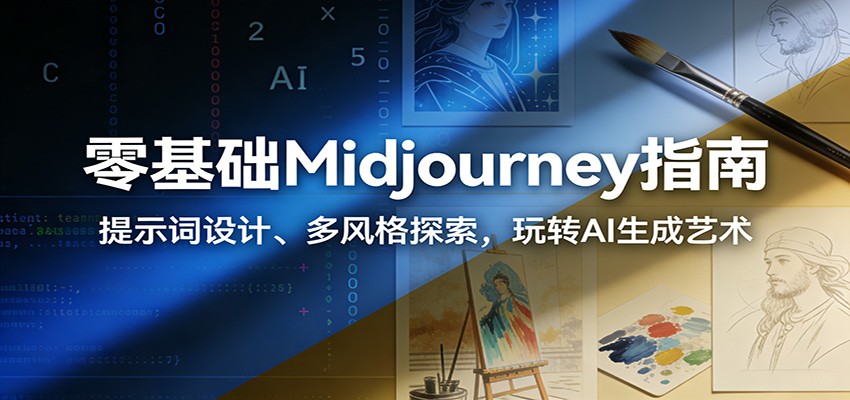零基础Midjourney指南：提示词设计、多风格探索，玩转AI生成艺术-知创网