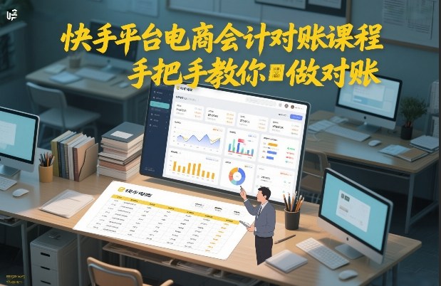 快手平台电商会计对账课程，手把手教你做对账-知创网