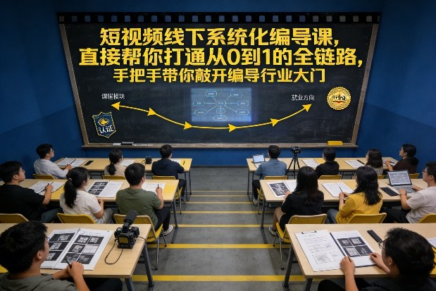 短视频线下系统化编导课，直接帮你打通从0到1的全链路，手把手带你敲开编导行业大门-知创网