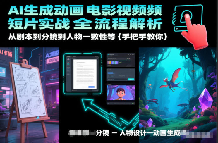 AI生成动画电影视频短片实战全流程解析，从剧本到分镜到人物一致性等手把手教你-知创网