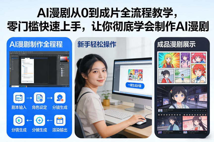 AI漫剧从0到成片全流程教学，零门槛快速上手，让你彻底学会制作AI漫剧【保姆级教程】-知创网