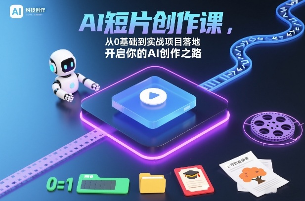 AI短片创作课，从0基础到实战项目落地，开启你的AI创作之路-知创网