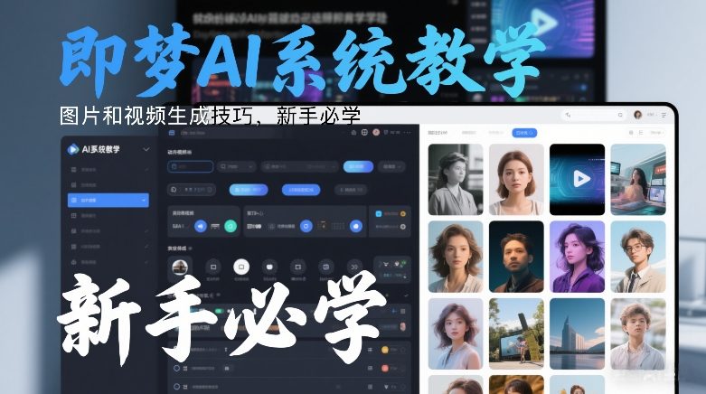 即梦AI系统教学,图片和视频生成技巧,新手必学-知创网