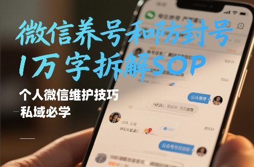 微信养号和防封号1万字拆解SOP，个人微信维护技巧，私域必学【文档】-知创网