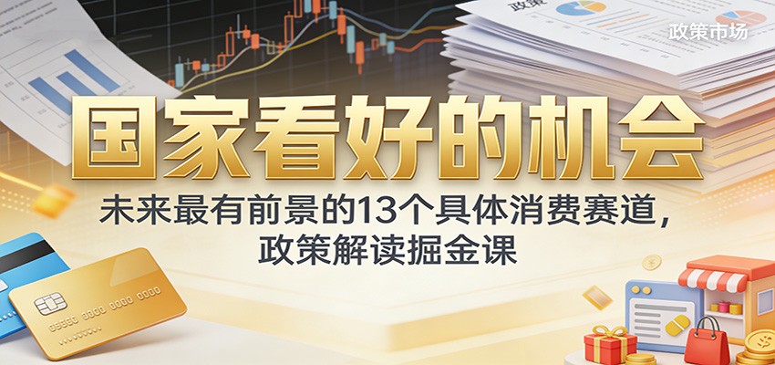 公众号付费文章：国家看好的机会，未来最有前景的13个具体消费赛道，政策解读掘金课-知创网