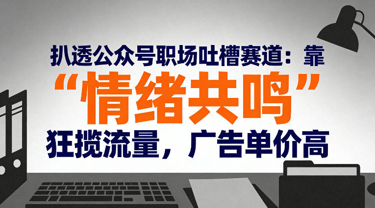 扒透公众号职场吐槽赛道：靠“情绪共鸣”狂揽流量，广告单价高-知创网