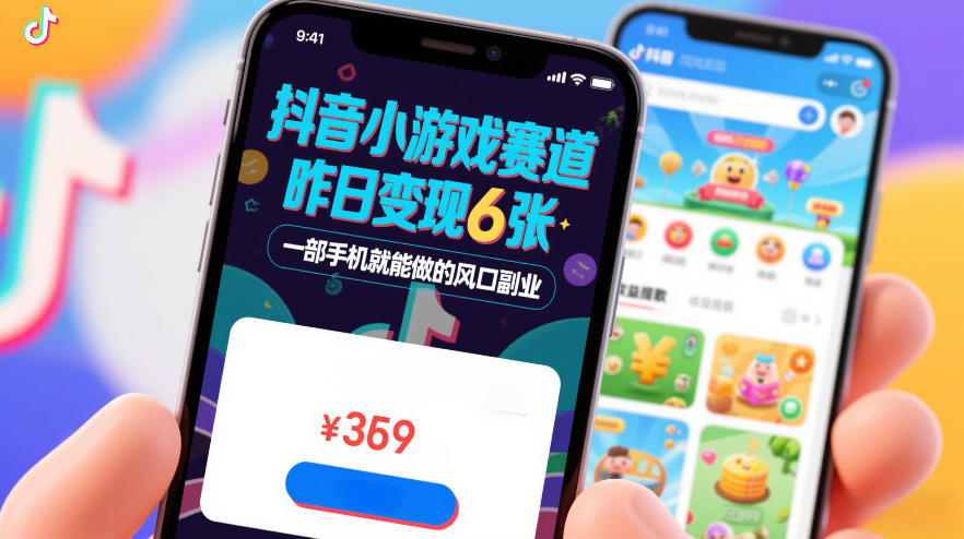 抖音小游戏赛道，昨日变现600+，零基础一部手机就能做的风口副业【揭秘】-知创网