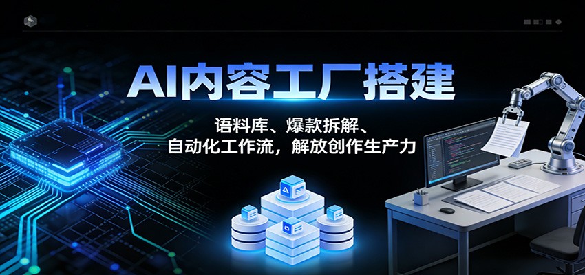 AI内容工厂搭建：语料库、爆款拆解、自动化工作流，解放创作生产力-知创网