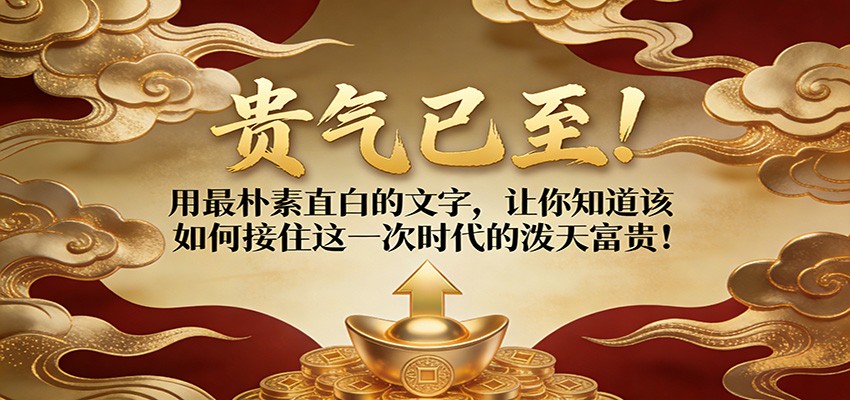 付费文章:贵气已至!用最朴素直白的文字,让你知道该如何接住这一次时代的泼天富贵!-知创网