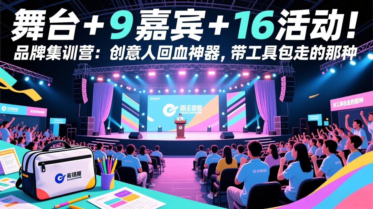 (17413期)舞台 + 9 嘉宾 + 16 活动!品牌集训营:创意人回血神器,带工具包走的那种-知创网