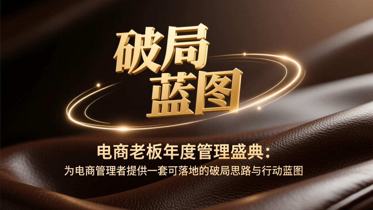 （17374期）电商老板年度管理盛典：为电商管理者提供一套可落地的破局思路与行动蓝图-知创网