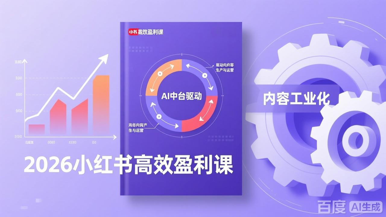 （17291期）2026小红书高效盈利课，流量双引擎+内容工业化+AI中台驱动，构建可复制的千万级营收模型-知创网
