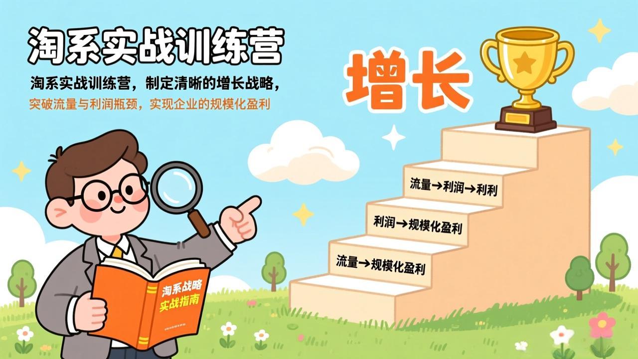 (17281期)淘系实战训练营,制定清晰的增长战略,突破流量与利润瓶颈,实现企业的规模化盈利-知创网