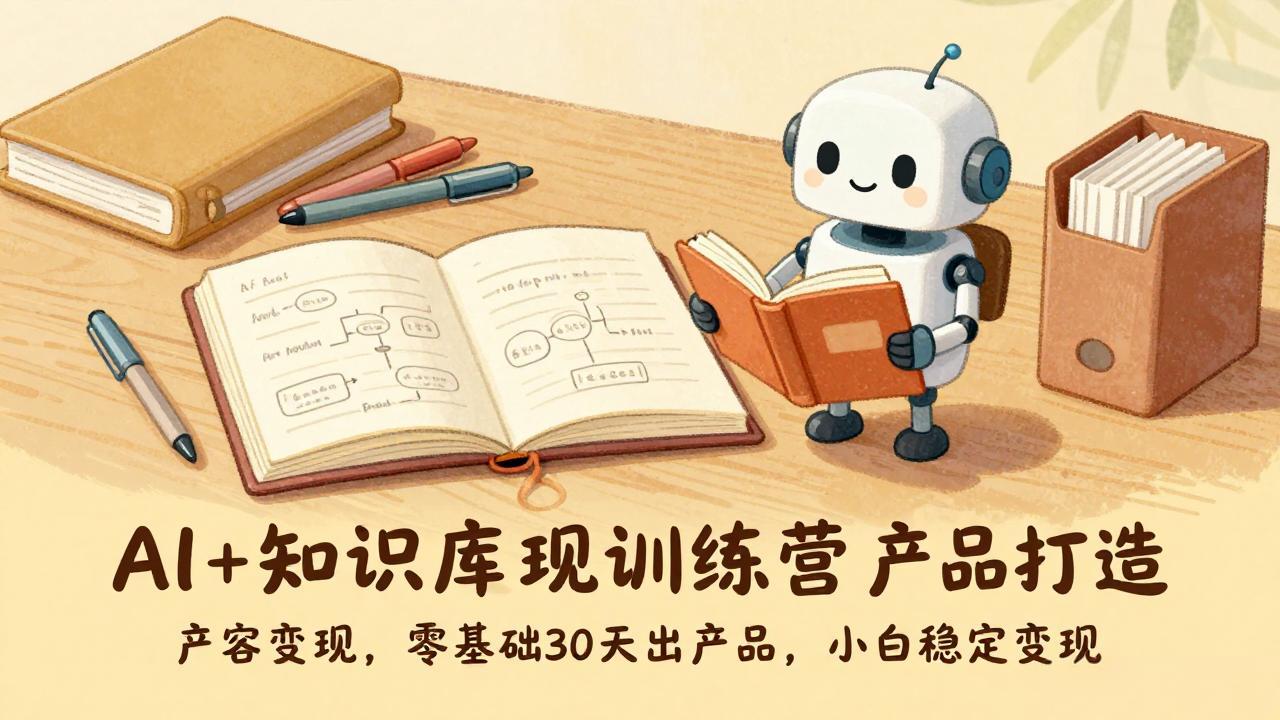 (17323期)AI+知识库变现训练营,产品打造、内容创作、全平台变现,零基础30天出产品,小白稳定变现-知创网