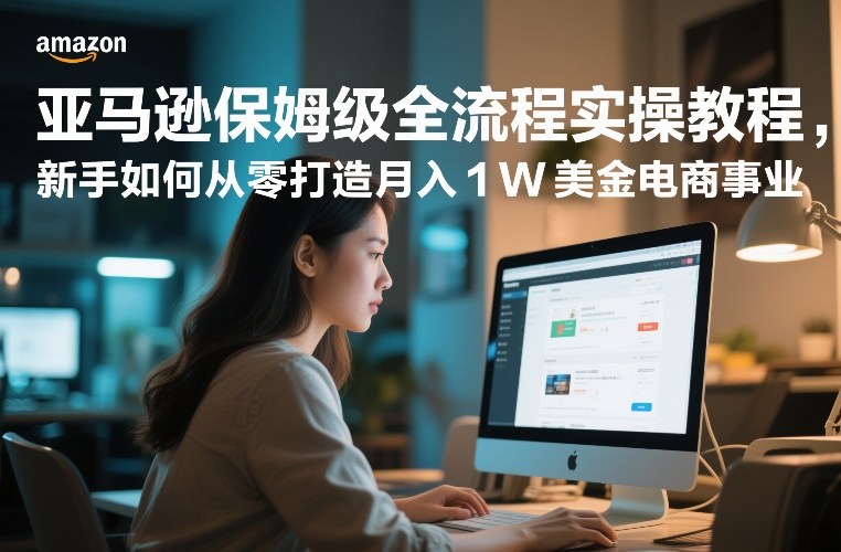 亚马逊保姆级全流程实操教程,新手如何从零打造月入1W美金电商事业-知创网
