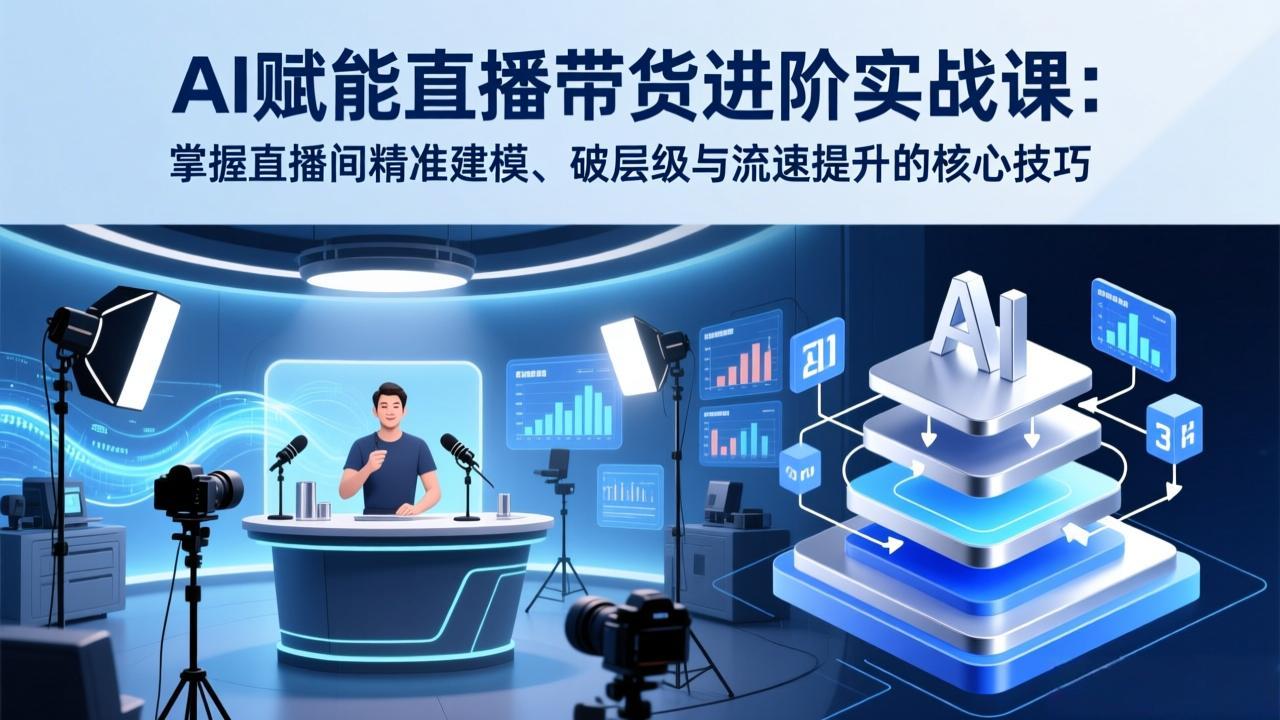 (17405期)AI赋能直播带货进阶实战课:掌握直播间精准建模、破层级与流速提升的核心技巧-知创网