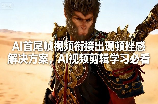 AI首尾帧视频衔接出现顿挫感解决方案,AI视频剪辑学习必看-知创网