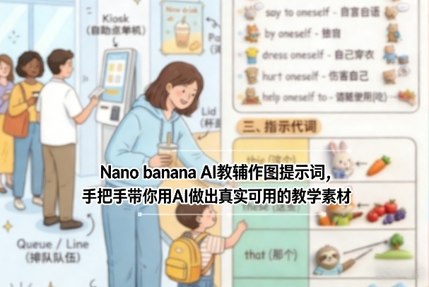 Nano banana AI教辅作图提示词，手把手带你用AI做出真实可用的教学素材-知创网