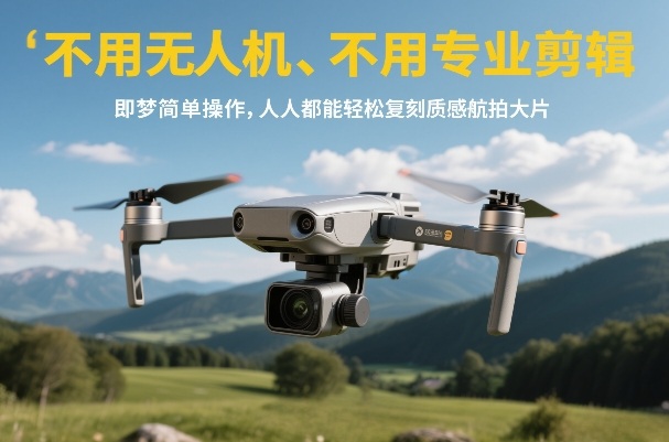 不用无人机、不用专业剪辑，即梦简单操作，人人都能轻松复刻质感航拍大片-知创网