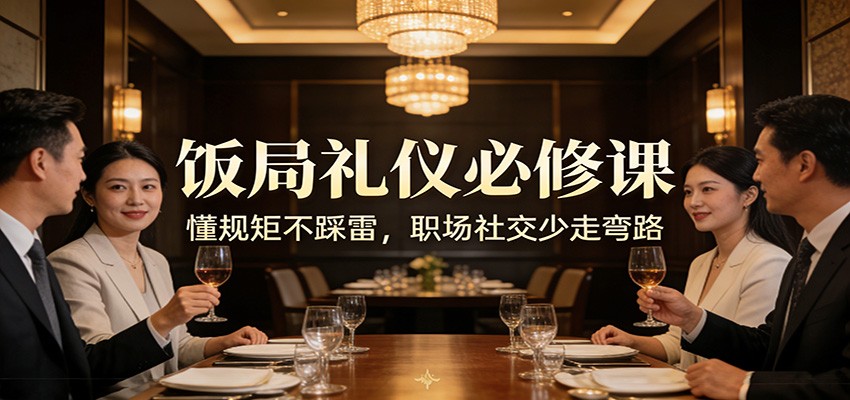 公众号收费文章：《饭局礼仪必修课：懂规矩不踩雷，职场社交少走弯路》-知创网