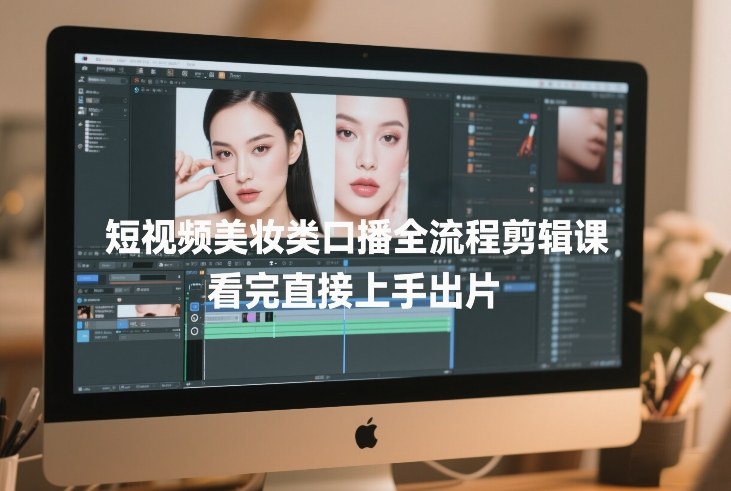 短视频美妆类口播全流程剪辑课,看完直接上手出片-知创网