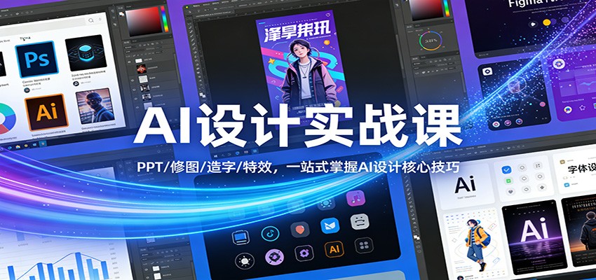 AI设计实战课：PPT/修图/造字/特效，一站式掌握AI设计核心技巧-知创网