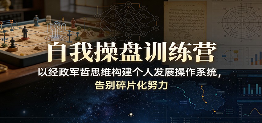 自我操盘训练营：以经政军哲思维构建个人发展操作系统，告别碎片化努力-知创网