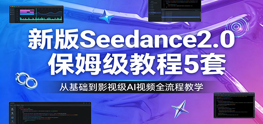 新版Seedance2.0保姆级教程5套：从基础到影视级AI视频全流程教学-知创网