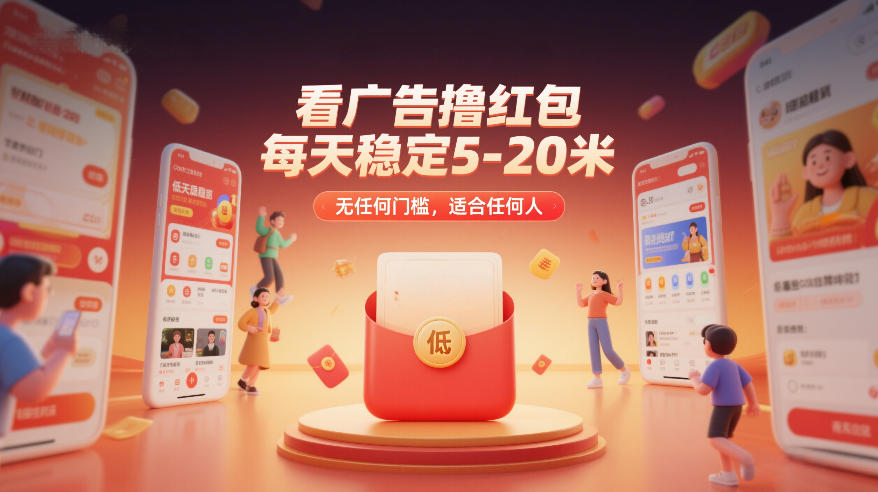 看广告撸红包，每天稳定5-20米，无任何门槛，适合任何人-知创网