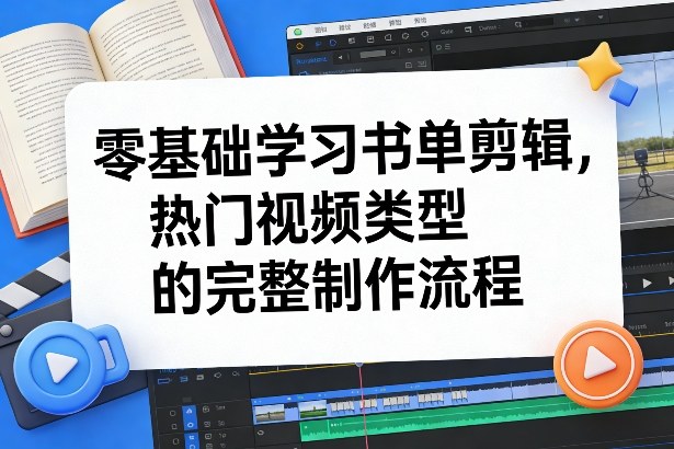 零基础学习书单剪辑,热门视频类型的完整制作流程(更新2026)-知创网